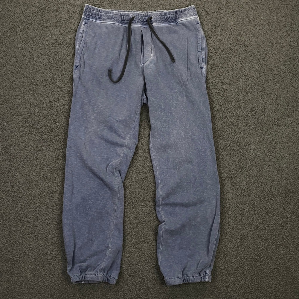 James Perse Joggers Womens Medium, 0 Blue French Terry Sweatpants Drawstring